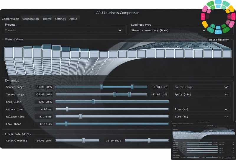 响度压缩器插件 APU Software APU Loudness Compressor v3.2.3 R2R