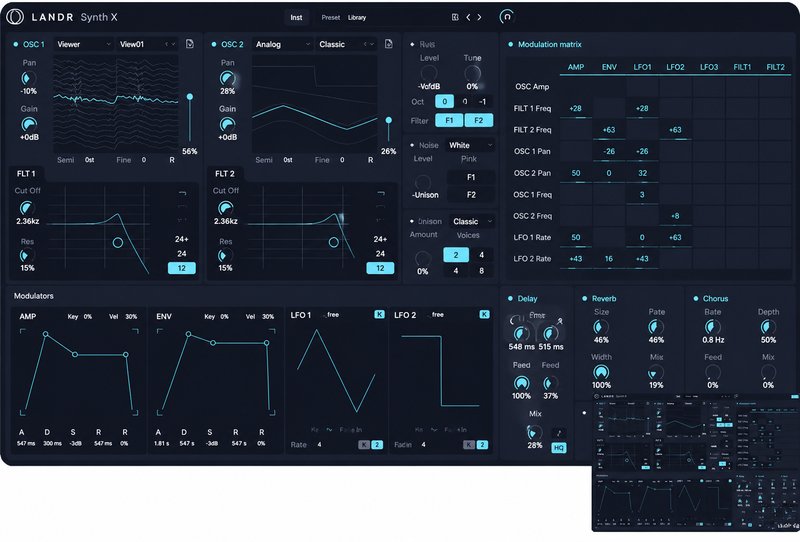 波表合成器 LANDR Synth X v1.0.38 R2R Win