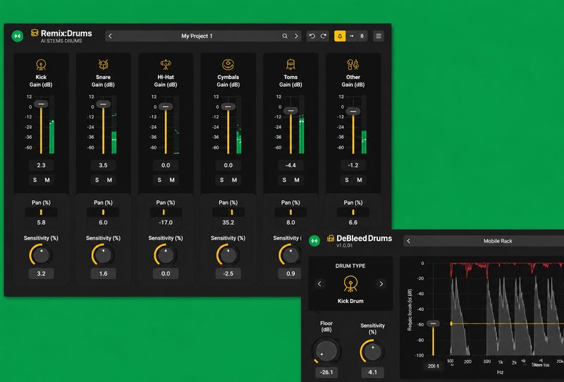 实时鼓声修复插件-Acon Digital DeBleed Drums v1.0.1 Mac