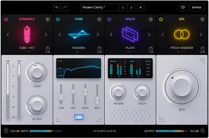 智能人声混音插件 Nuro Audio Xvox v1.1.2&v1.1.3