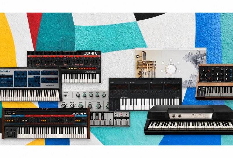 25个虚拟合成乐器音源插件 Arturia Synths Collection v2025.5 Mac （包含Acid Analog Lab Pro ARP 2600 V Augmented STRINGS CP-70 V CS-80 V4 Emulator II V Jup-8 V4 KORG MS-20 V Matrix-12 V Mellotron V Mini V4 MiniBrute Modular v3 OP-Xa V Piano Prophet-5 V Prophet-VS V SEM V Stage-73 Synthi V Synthx V Vocoder V VOX Continental v2 Wurli v3 SEM v3）