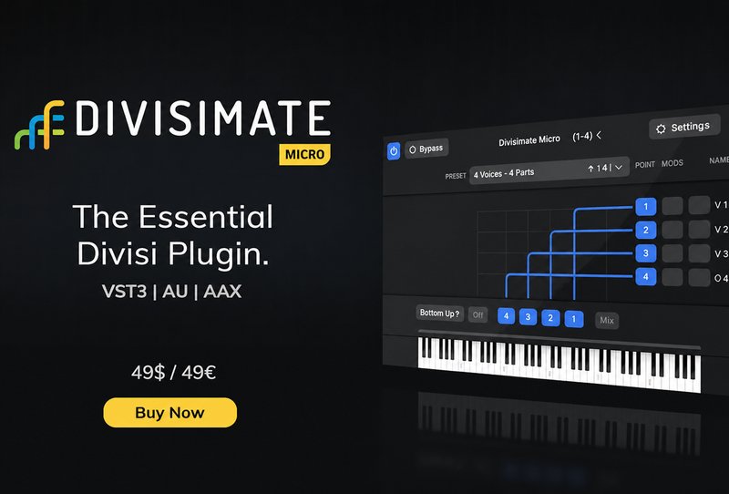 和弦声部分离插件 Nextmidi Divisimate Micro v1.0.5 Mac