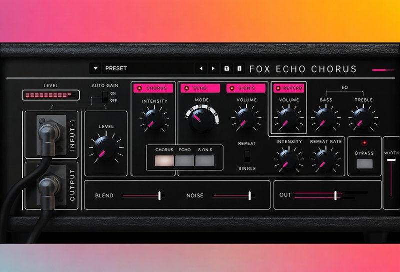 回声合唱 Safari Pedals Fox Echo Chorus Classic tape echo with a vintage vibe v1.1.5 Win