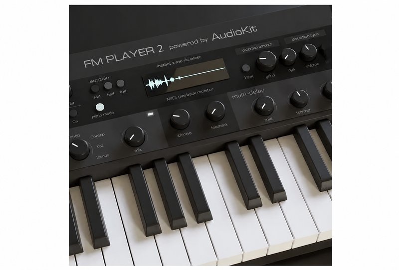 精美的iPad乐器 AudioKit FM Player 2 DX Synth v2.8.1 适用于 iPad（iOS）
