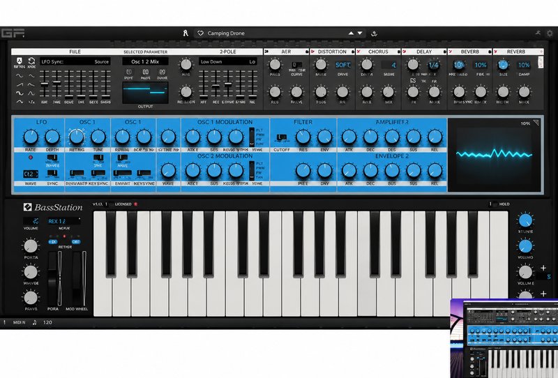 贝斯合成器音源 GForce Novation Bass Station v1.0.1 R2R