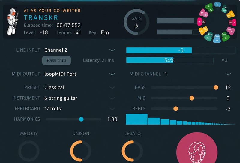 吉他Midi转换控制器 Algoriffix Transkr v2.v2.7.0 BUBBiX