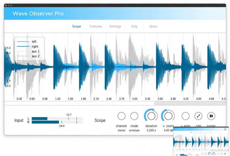 时域音频分析插件 Wave Observer Pro v2.0.0 WD Win
