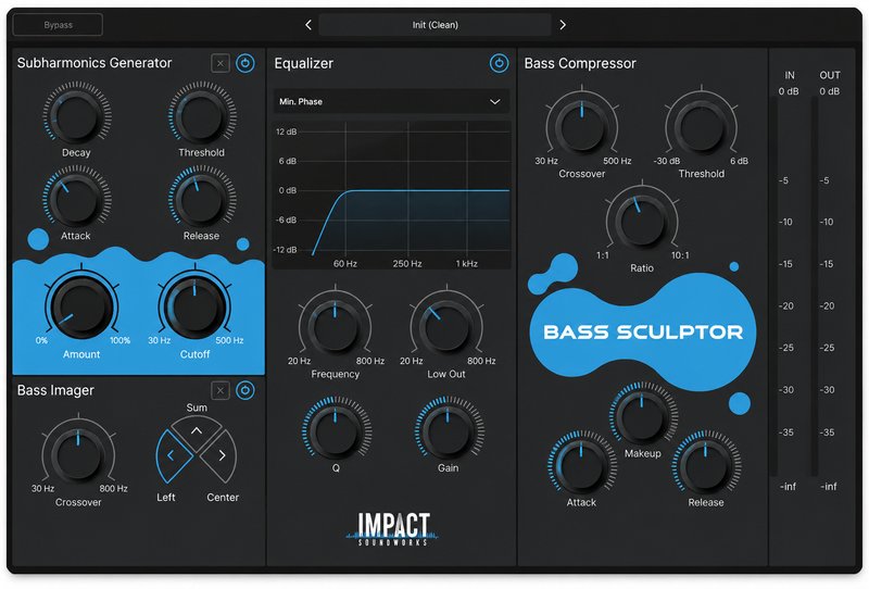 多功能低音效果插件 Impact Soundworks Bass Sculptor v1.0.3