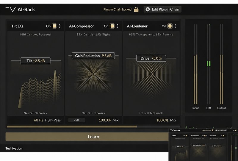 模块化智能通道条 Techivation AI-Rack v1.0.0 Win BUBBiX