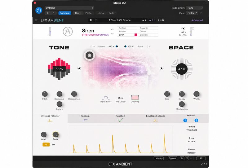 梦幻般的氛围处理器 Arturia Efx AMBIENT v1.0.0 6577 Mac