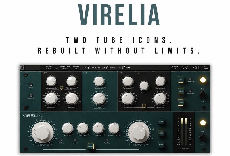 Pultec风格的均衡器和母带压缩器 Mixland Virelia v1.0.0 Mac
