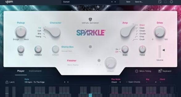 虚拟吉他手 uJAM Virtual Guitarist SPARKLE v2.1.0 Win Mac