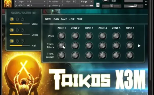 电影太鼓KONTAKT音源 Strezov Sampling Taikos X3M