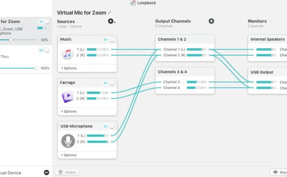 苹果音频路由跳线软件 Rogue Amoeba Loopback v2.4.5 MacOS