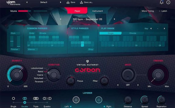 重型失真电吉他音源 uJAM Virtual Guitarist Carbon v1.3.0