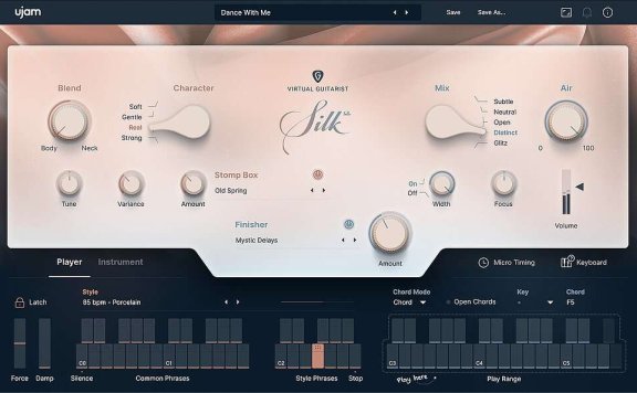 虚拟尼龙弦吉他音源 UJAM Virtual Guitarist SILK 2 v2.4.0
