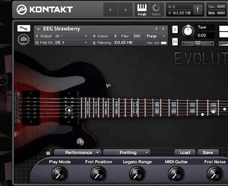 草莓电吉他 Orange Tree Samples Evolution Strawberry