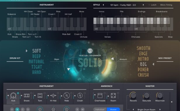 虚拟鼓手音源 uJAM Virtual Drummer Solid v2.4.1