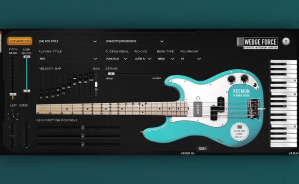 虚拟贝司音源 Plugin Alliance WEDGE FORCE Keemun v1.1.2 R2R Win