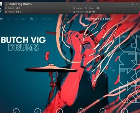另类摇滚鼓音色 Native Instruments Butch Vig Drums v1.1.0