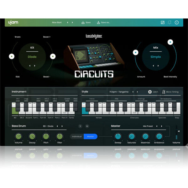节奏鼓机插件 UJAM Beatmaker CIRCUITS v2.4.0 R2R Win