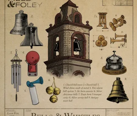 教堂钟声铃声音效 Field and Foley Bells and Whistles WAV