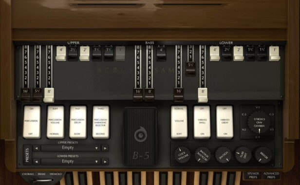 风琴音源 Acousticsamples B-5 Organ V3 for UVI Falcon（Acoustic Samples B5 B 5）