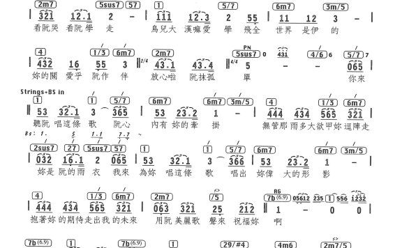 雨衣乐谱-阿杜