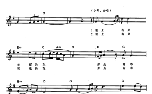 绒花（电子琴弹唱谱）简谱 - 乐谱