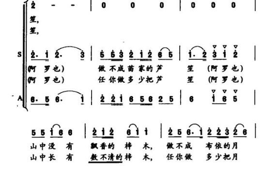 芦笙和月琴简谱 - 乐谱