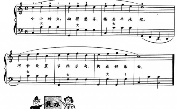 儿童手风琴曲：型式简谱 - 乐谱