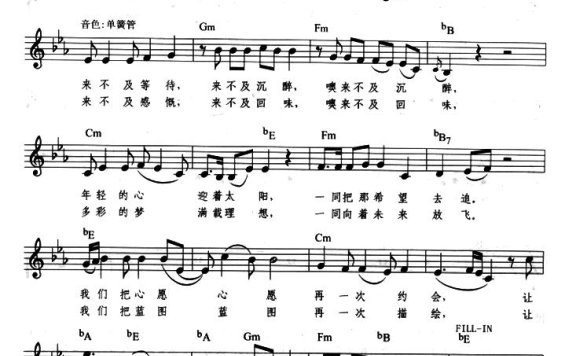 再过二十年，我们来相会（带、提示版）简谱 - 乐谱