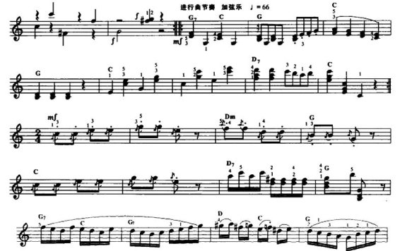 《惊愕交响曲》中的行板简谱 - 乐谱