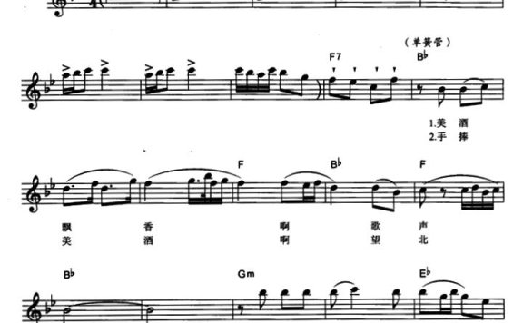 祝酒歌（电子琴弹唱谱）简谱 - 乐谱