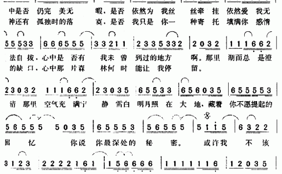 挪威的森林 - 乐谱