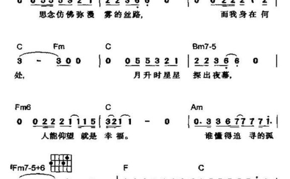 齐秦：丝路（许常德词 季忠平曲） - 乐谱