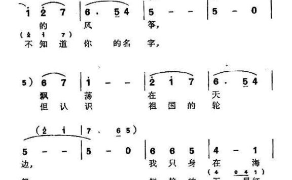侨声曲二《相逢在旧金山》简谱 - 乐谱