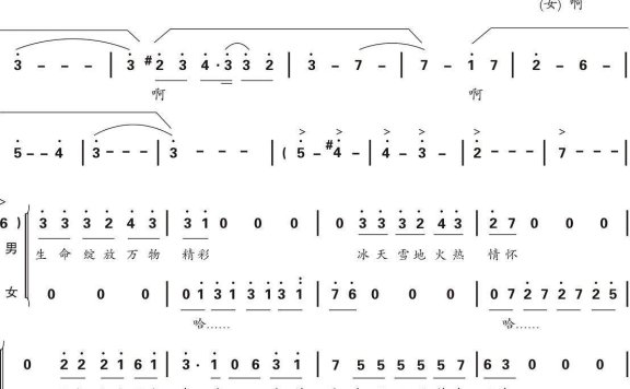 玖月奇迹演唱：盛开（杨涛 谢於楷词 胡延江曲） - 乐谱