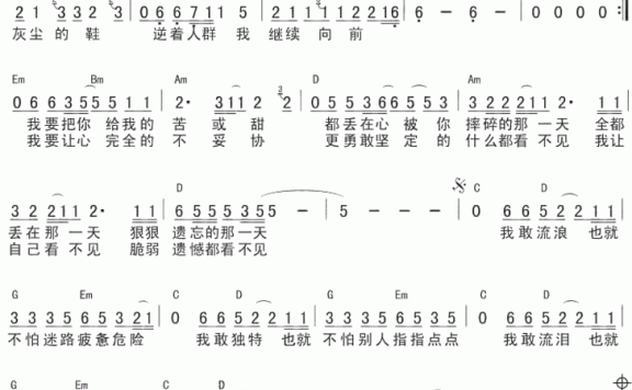 谢霆锋演唱:《拒绝孤独》简谱 - 乐谱