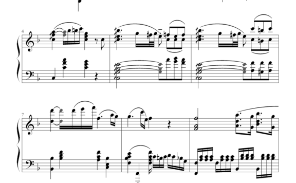 F大调浪漫曲(Romance No.2 Op.50,贝多芬) - 乐谱