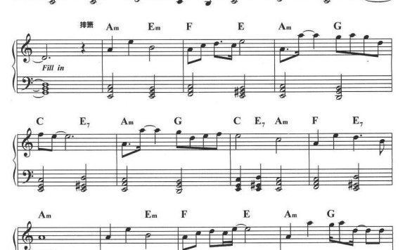 美丽的神话 - 乐谱