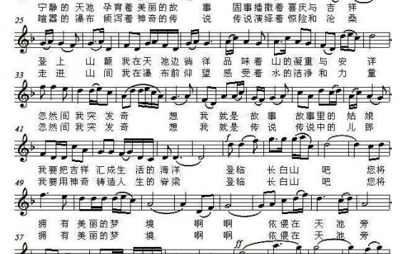 天池奇想（五线谱） - 乐谱