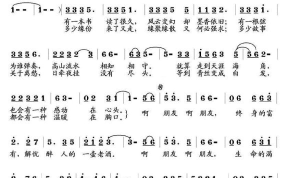 朋友（又名：坚强的理由） - 乐谱