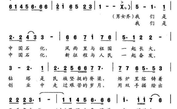 我们是中国石化 - 乐谱
