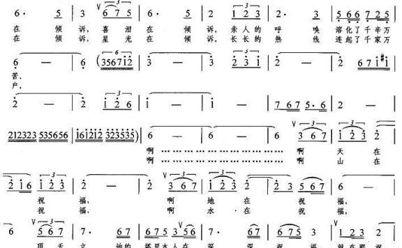 啊!塔里木,塔里木 - 乐谱