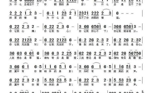 你让我伤心 - 乐谱