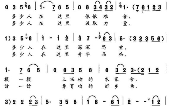 永远的西柏坡（黄启中词、何新文、陈默曲） - 乐谱