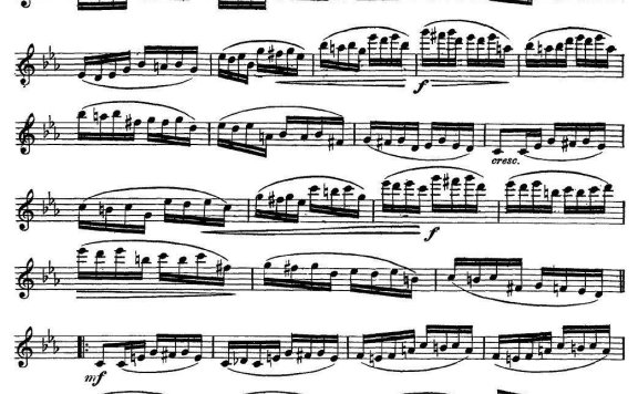 长笛演奏基础教程练习（Etude 5） - 乐谱