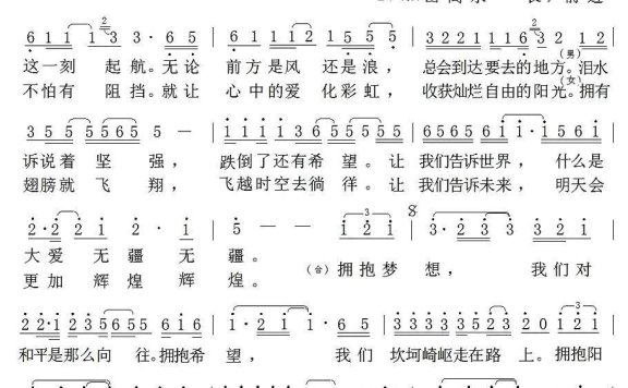 中国力量（周小刚词 宋斌曲） - 乐谱