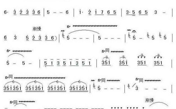 潇湘银河（笛子协奏曲） - 乐谱